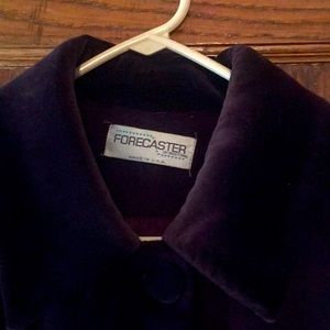Lightly used plum colored long wool coat. Very warm.